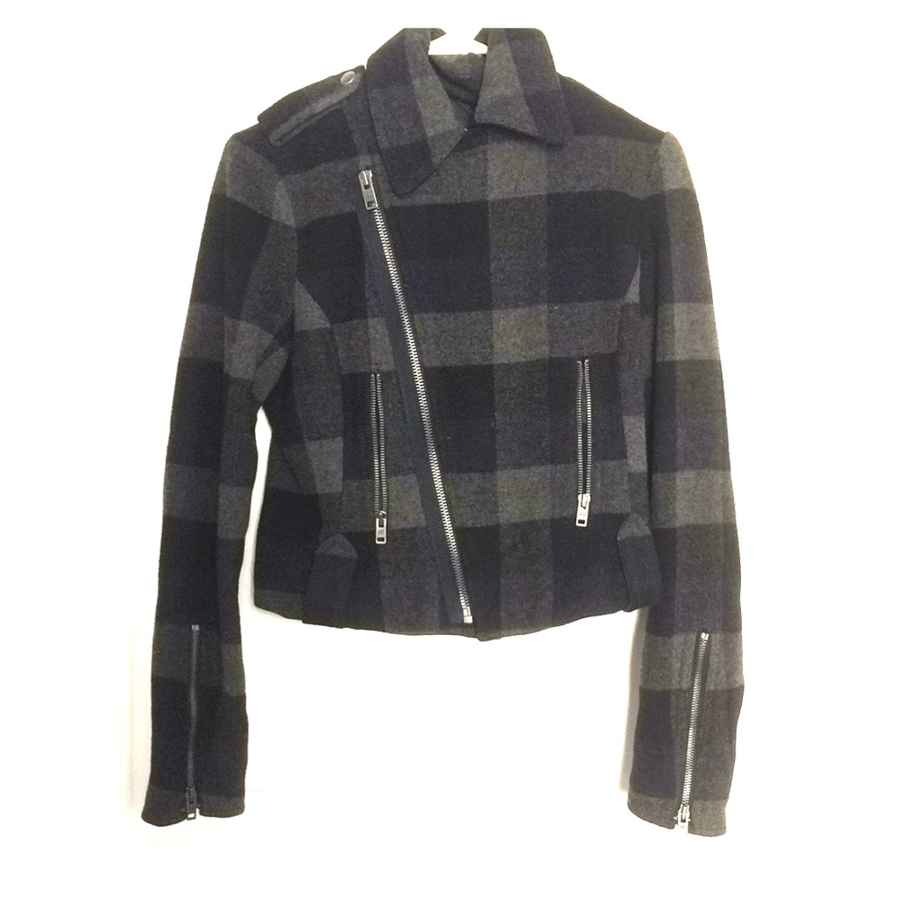 Plaid zip jacket
